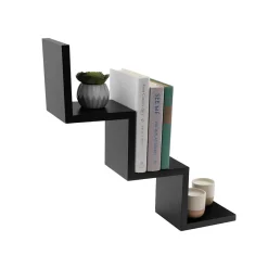 3-Shelf Wall-Mounted Ladder-Style Unit, 17.25