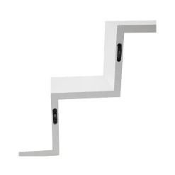 3-Shelf Wall-Mounted Ladder-Style Unit, 17.25", White (VW161006W) Shelving