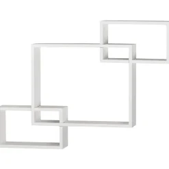 Sale 6-Shelf Wood Mounted Decorative Unit, 27.4", White (VW161016W) Shelving