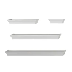 Sale Wall Shelves, White, 4/Pack (VW141003W) Shelving