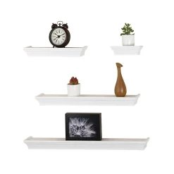 Sale Wall Shelves, White, 4/Pack (VW141003W) Shelving