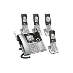 Office Phones & Conferencing<VTech Small Business System 80-0328-00 4-Line Cordless Phone, Silver/Black