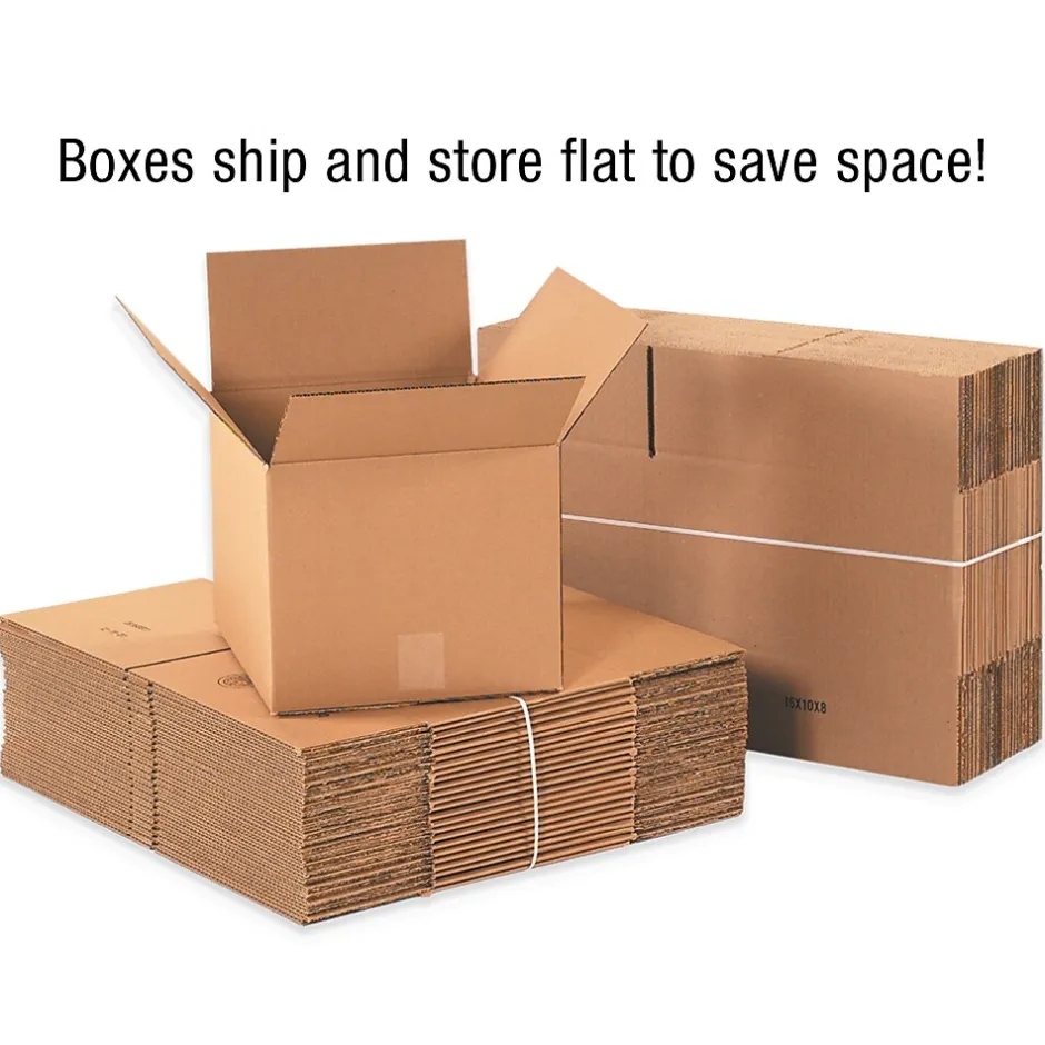 Partners Brand 999W White 9" x 9" Kraft Corrugated Mailers, 25/Bundle* Corrugated Mailers