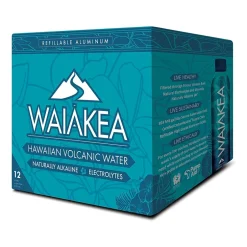 Bottled Water<Waiakea Hawaiian Volcanic Water, 22.6 fl. oz., 12 Bottles/Carton (856001)