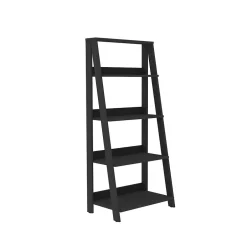 Online 55" Wood Ladder Bookshelf - Black (SPS55LDBL) Shelving