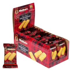Cookies<Walkers Walker's Shortbread Fingers Pure Butter Shortbread Cookies, Individually Wrapped, 1.4 oz, 24/Pack (WKR00116)