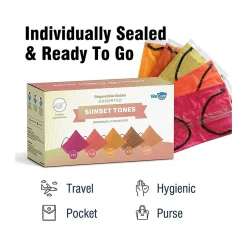 Masks<WeCare Disposable Face Masks, Assorted Sunset Tones, 50/Pack (WMN100134)