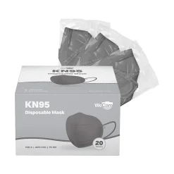 WeCare Disposable KN95 Face Mask, Adult, Dark Gray, 20/Pack (WCKN100)