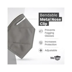WeCare Disposable KN95 Face Mask, Adult, Dark Gray, 20 Masks/Box, 50 Boxes/Pack (TBN203231)