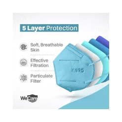 WeCare Disposable KN95 Face Mask, Adult, Blue, 20 Masks/Box, 50 Boxes/Pack (TBN203230)