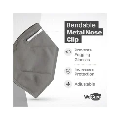 WeCare Disposable KN95 Face Mask, Adult, Dark Gray, 20 Masks/Box, 3 Boxes/Pack (TBN203226)