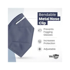 WeCare Disposable KN95 Face Mask, Adult, Navy, 20 Masks/Box, 50 Boxes/Pack (TBN203233)