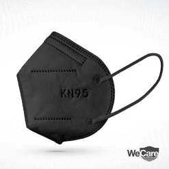 WeCare KN95 Disposable Face Mask, Adult, Black, 20 Masks/Box, 3 Boxes/Pack (TBN202934)