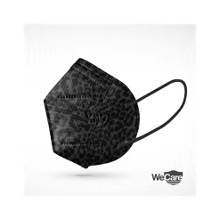 Masks<WeCare Leopard Print Disposable KN95 Fabric Face Masks, One Size, Assorted Colors, 20/Pack, 50 Packs/Carton (TBN203260)