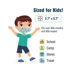 Masks<WeCare 3-ply Disposable Face Masks, Kids, Assorted Spring Designs, 50/Box (WMN100083)