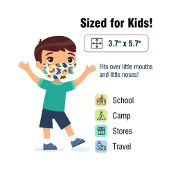 Masks<WeCare 3-ply Disposable Face Mask, Individually Wrapped, Kids, Butterfly, 50/Box (WMN100075)