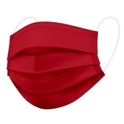 Masks<WeCare 3-ply Disposable Face Mask, Kids, Red, 50/Box (WMN100029)