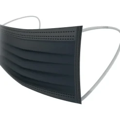 Masks<WeCare 3-ply Disposable Face Mask, Individually Wrapped Kids, Black, 50/Box (WMN100031)