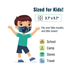 Masks<WeCare 3-ply Disposable Face Masks, Individually Wrapped Variety Pack, Kids, Multicolor, 50/Box (WMN100061)