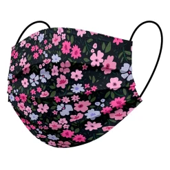 Masks<WeCare 3-ply Disposable Face Mask, Adult, Flowers, 50/Box (WMN100073)