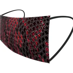 Masks<WeCare 3-ply Disposable Face Masks, Individually Wrapped, Adult, Assorted Snakeskin Prints, 50/Box (WMN100077)