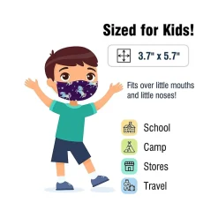 Masks<WeCare 3-ply Disposable Face Mask, Kids, Purple, 50/Box (WMN100043)