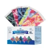 Masks<WeCare 3-ply Disposable Face Masks, Individually Wrapped, Adult, Assorted Colors, 50/Box (WMN100060)