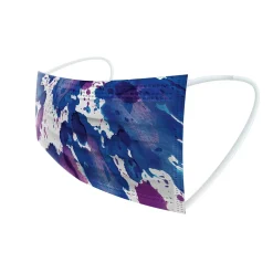 Masks<WeCare 3-ply Disposable Face Masks, Individually Wrapped, Kids, Multicolor, 50/Box (WMN100084)