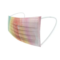 Masks<WeCare 3-ply Disposable Face Masks, Individually Wrapped, Kids, Multicolor, 50/Box (WMN100084)