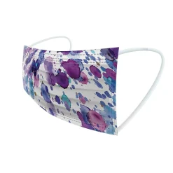 Masks<WeCare 3-ply Disposable Face Masks, Individually Wrapped, Kids, Multicolor, 50/Box (WMN100084)