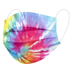 Masks<WeCare 3-ply Disposable Face Mask, Adult, Tie-Die, 50/Box (WMN100017)