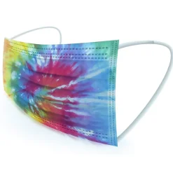 Masks<WeCare 3-ply Disposable Face Mask, Adult, Tie-Die, 50/Box (WMN100017)