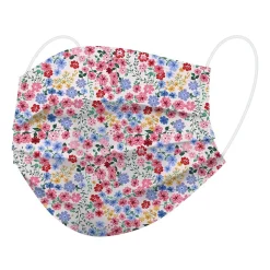 Masks<WeCare 3-ply Disposable Face Mask, Adult, Flowers, 50/Pack (WMN100106)