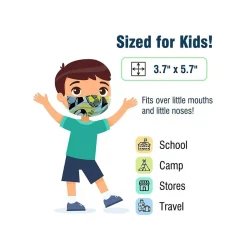 Masks<WeCare 3-ply Disposable Face Masks, Kids, Assorted Sports Designs, 50/Pack (WMN100080)