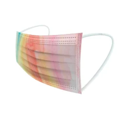 Masks<WeCare 3-ply Disposable Face Masks, Adult, Assorted Watercolor Designs, 50/Pack (WMN100081)