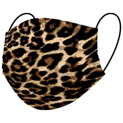 Masks<WeCare 3-ply Disposable Face Mask, Adult, Leopard, 50/Pack (WMN100072)
