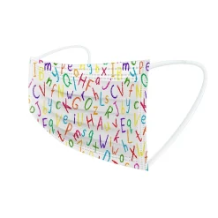 Masks<WeCare 3-ply Disposable Face Masks, Kids, Assorted Crayon Art Designs, 50/Box (WMN100116)