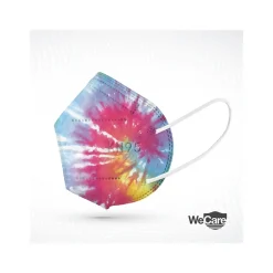 Masks<WeCare Tie Dye Disposable KN95 Fabric Face Masks, One Size, Assorted Colors, 20/Pack (WMN100127)