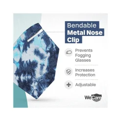 Masks<WeCare Tie Dye Disposable KN95 Fabric Face Masks, One Size, Assorted Colors, 20/Pack, 50 Packs/Carton (TBN203263)