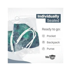 Masks<WeCare Tie Dye Disposable KN95 Fabric Face Masks, One Size, Assorted Colors, 20/Pack, 3 Packs/Carton (TBN203259)