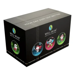 Coffee<Well-Bean Coffee Hot Mess Caffeinated Coffee Frac Pack, Medium Roast, 2.5 oz., 18/Carton (WCB82085)