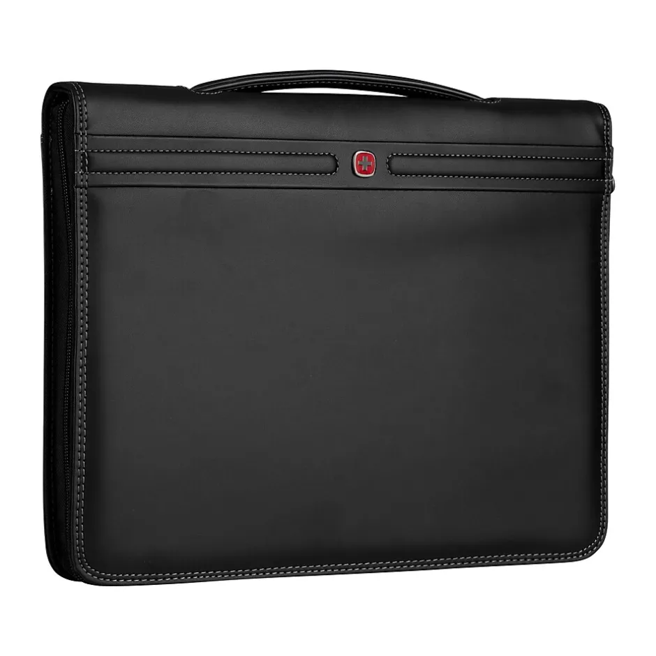 Wenger Concept Polyester Padfolio with Zipper Closure, Black (601563)