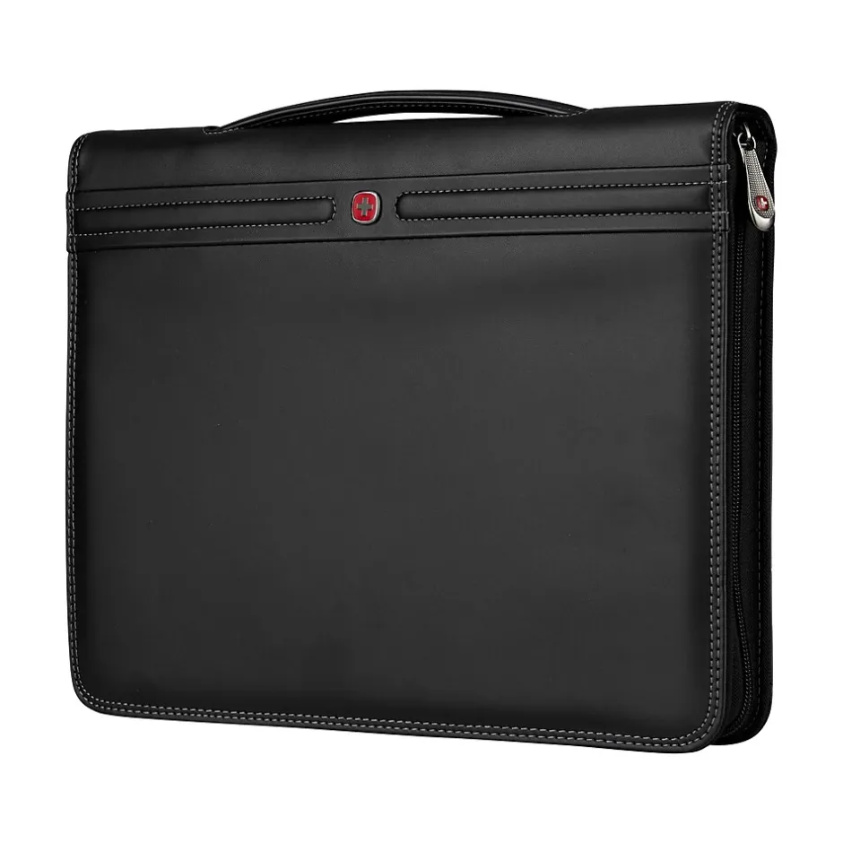 Wenger Concept Polyester Padfolio with Zipper Closure, Black (601563)