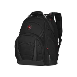 Backpacks<Wenger Laptop Backpack, Black Nylon (605074)