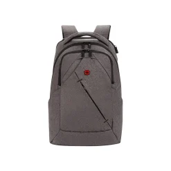 Backpacks<Wenger Laptop Backpack, Charcoal Heather Polyester (07613329059050)