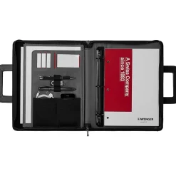 Wenger Venture Vinyl Padfolio with Zipper Closure, Black (601389)