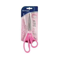 Westcott All Purpose Pink Ribbon 8" Stainless Steel Scissors, Pointed Tip, Pink (15387) Hot