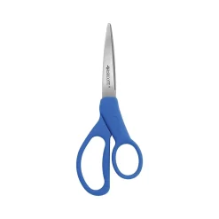 Westcott All Purpose Preferred 7" Stainless Steel Scissors, Pointed Tip, Blue (43217)