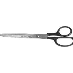Westcott Contract Shear 9" Straight Stainless Steel Scissors, Pointed Tip, Black Handle, Pack of 6 (ACM10573-6)