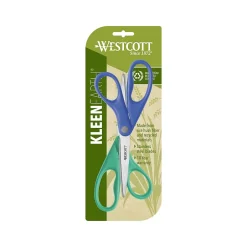 Westcott KleenEarth 8" Stainless Steel Standard Scissors, Assorted Colors, 2/Pack (14882) Hot
